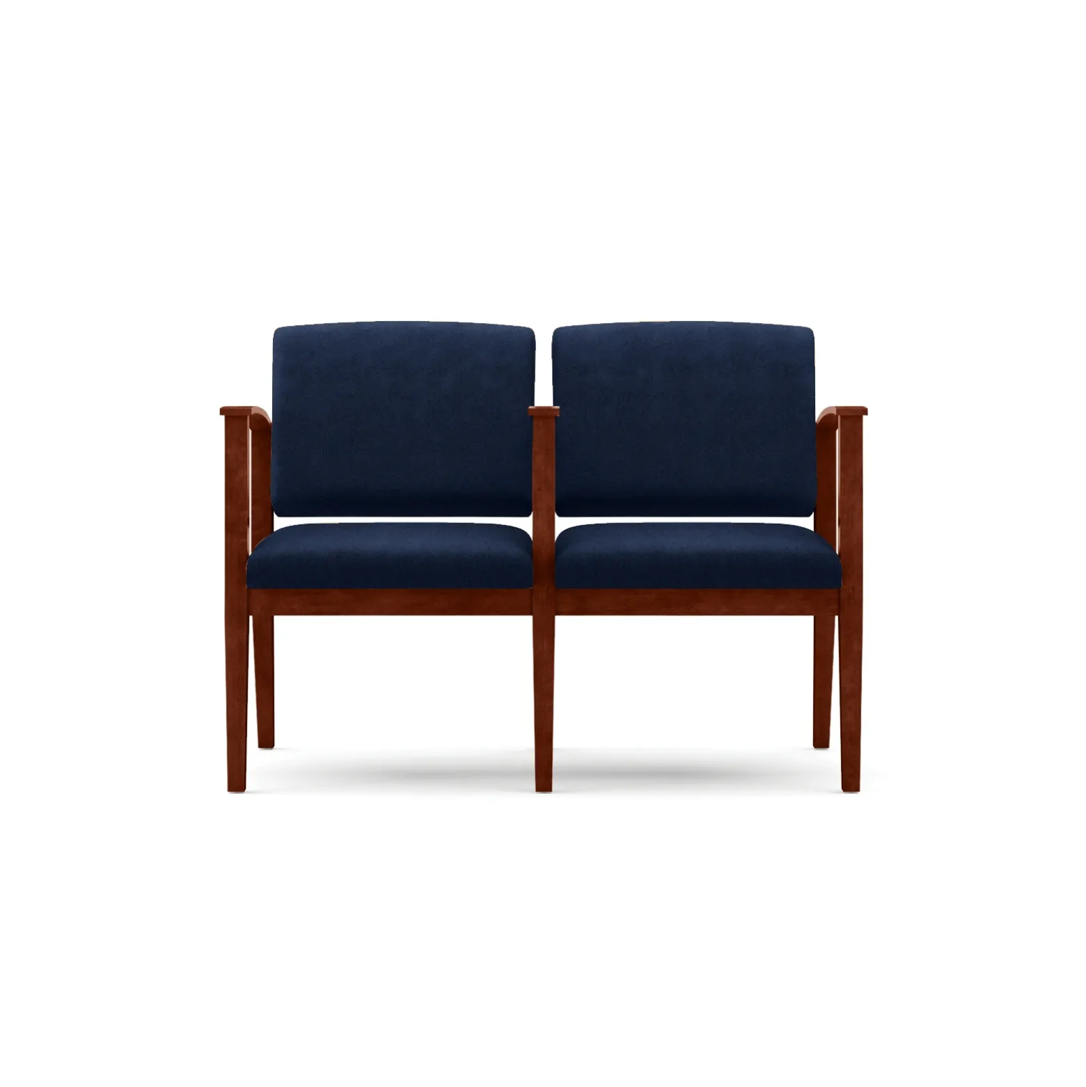 Mason Street Wood 2 Seat Sofa with Center Arm in Standard Upholstery