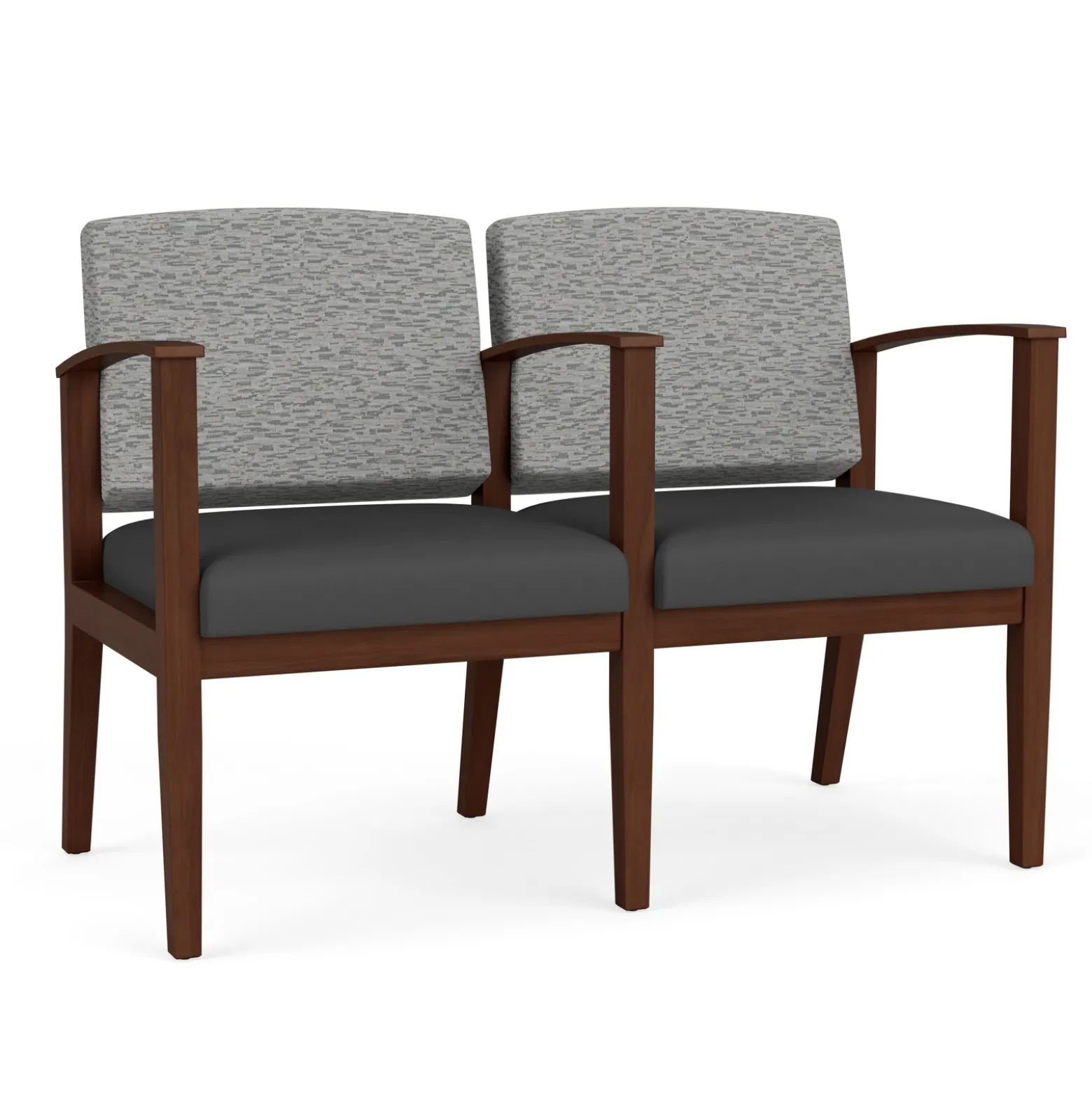 Mason Street Wood 2 Seat Sofa with Center Arm in Standard Upholstery