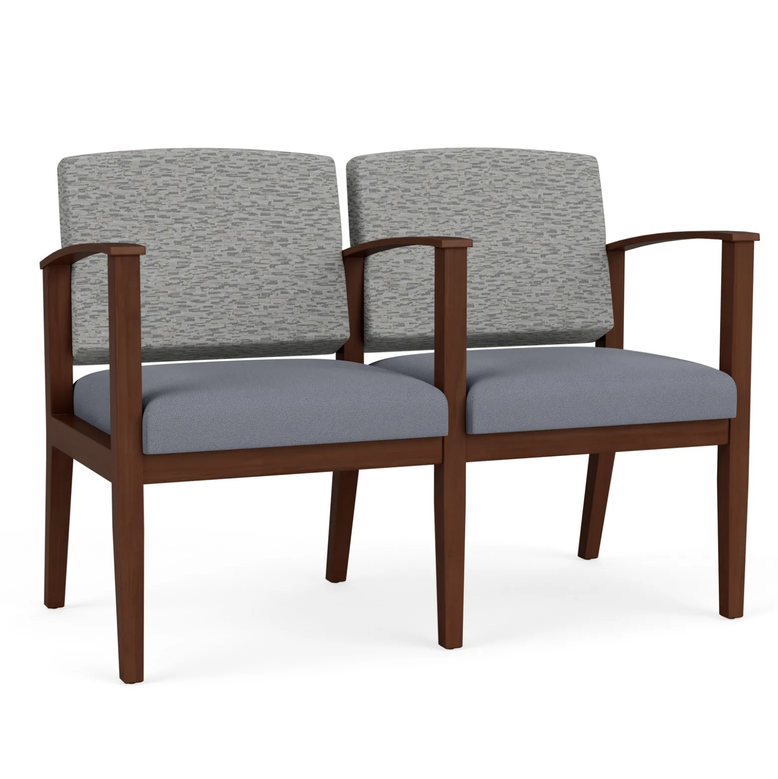 Mason Street Wood 2 Seat Sofa with Center Arm in Standard Upholstery