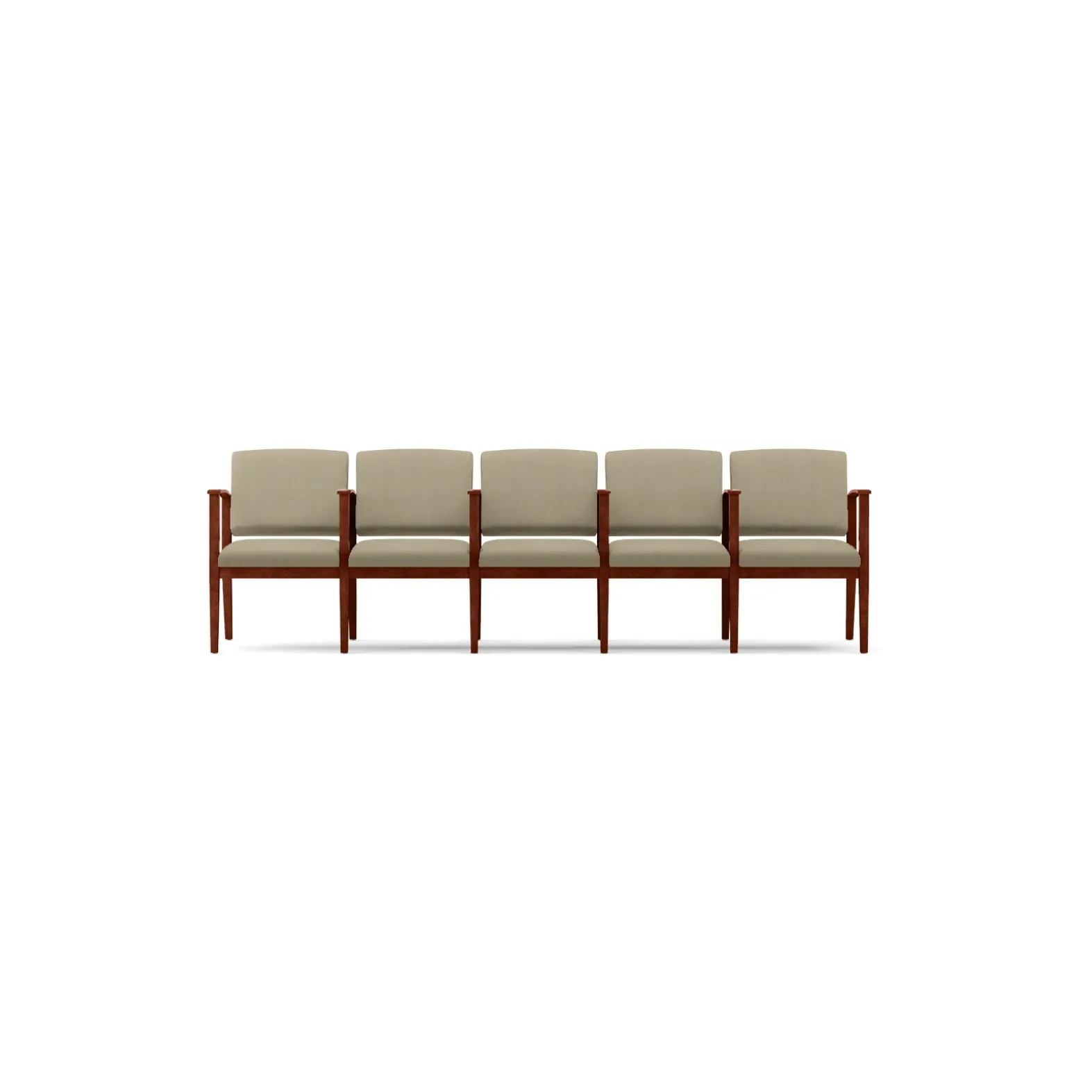Mason Street Wood 5 Seat Sofa with Center Arms in Standard Upholstery