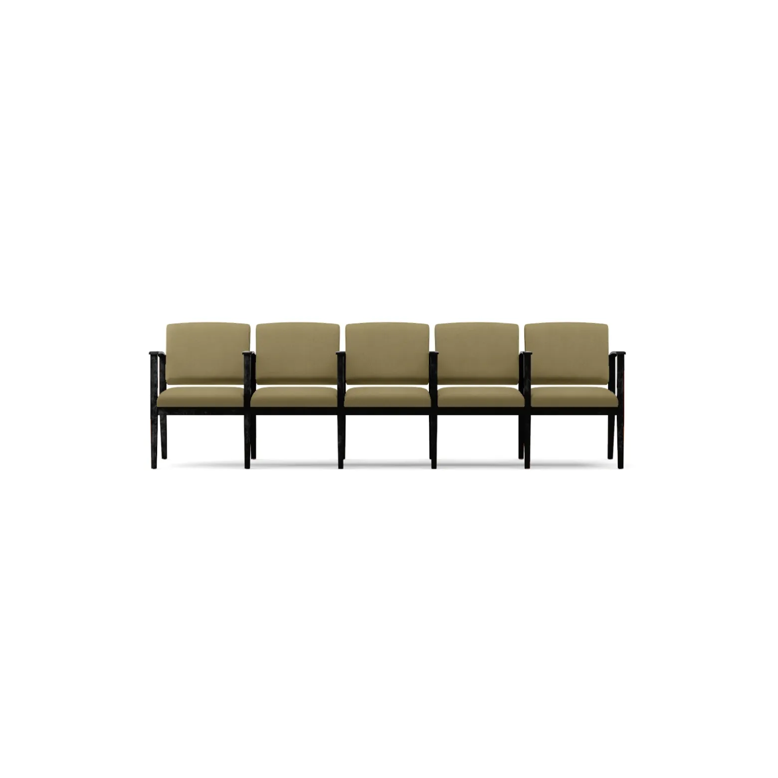 Mason Street Wood 5 Seat Sofa with Center Arms in Standard Upholstery