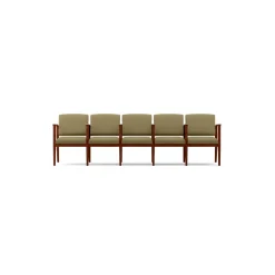 Mason Street Wood 5 Seat Sofa with Center Arms in Standard Upholstery