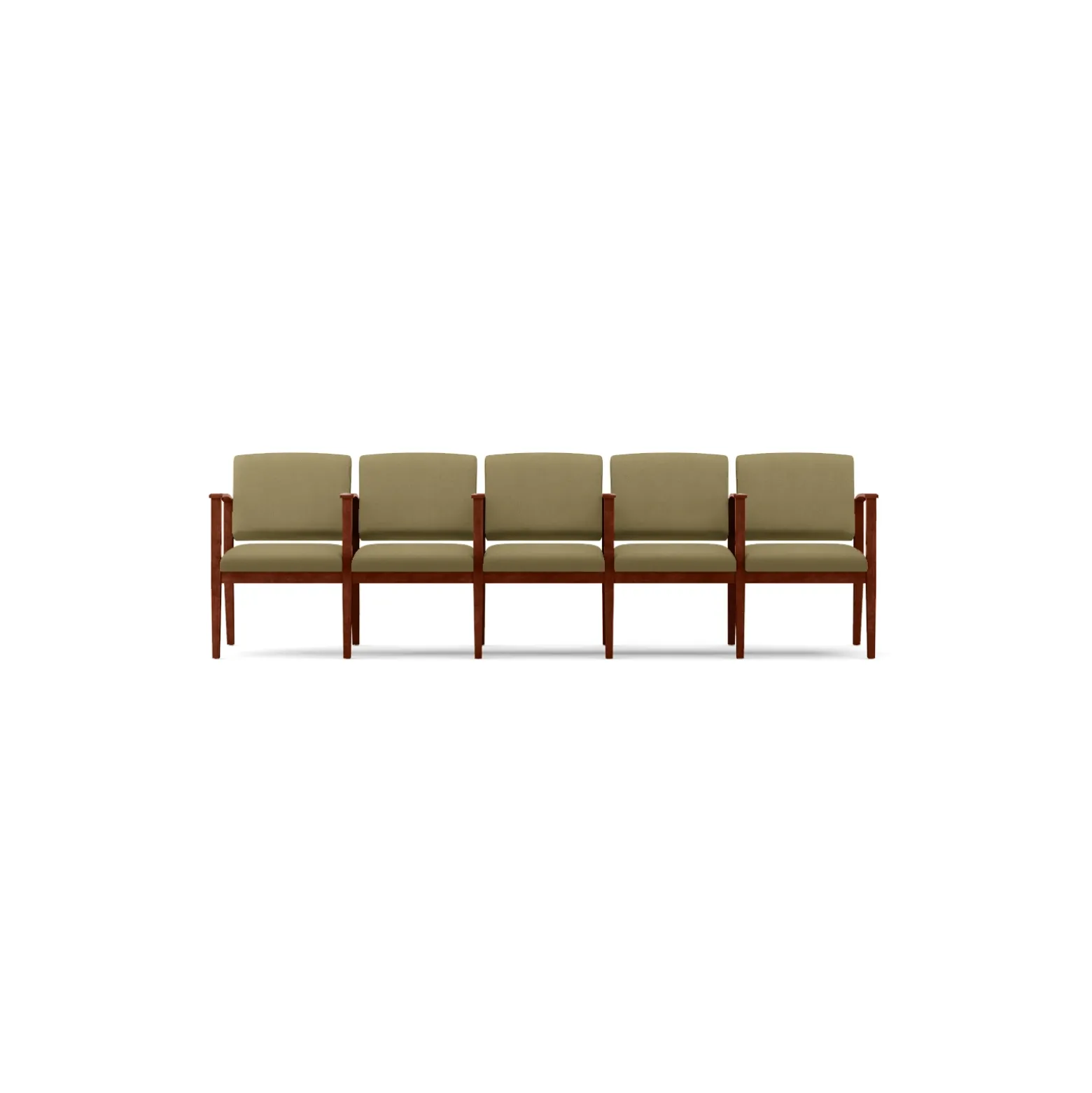 Mason Street Wood 5 Seat Sofa with Center Arms in Standard Upholstery