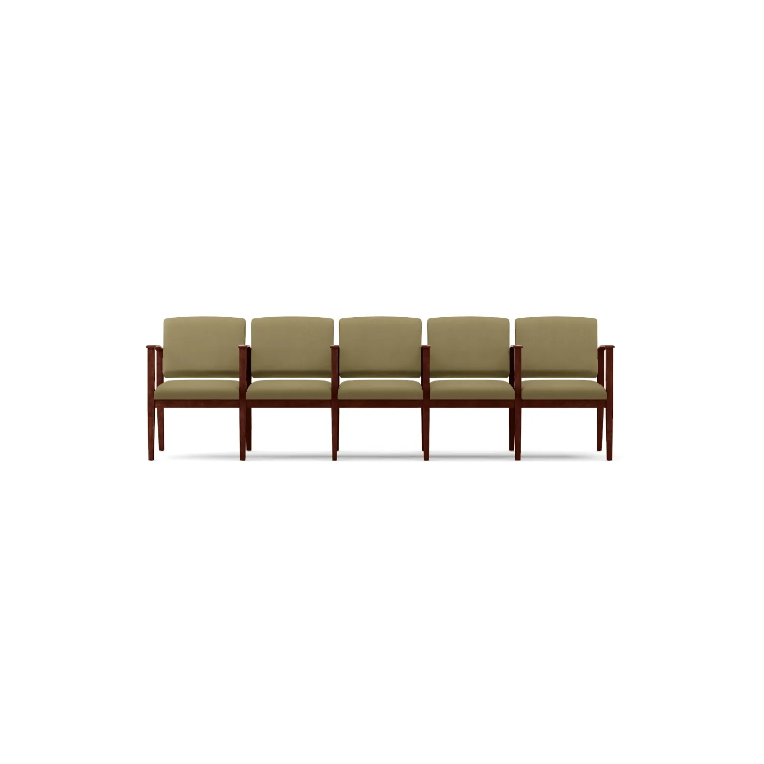 Mason Street Wood 5 Seat Sofa with Center Arms in Standard Upholstery