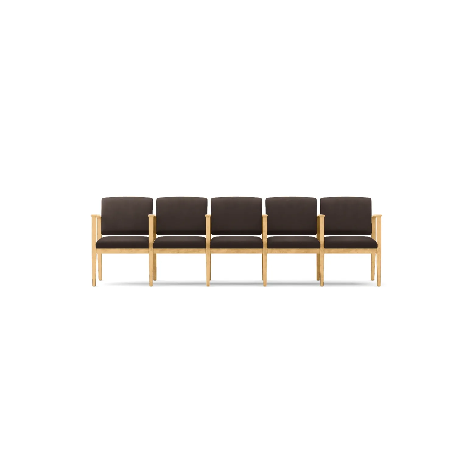 Mason Street Wood 5 Seat Sofa with Center Arms in Standard Upholstery