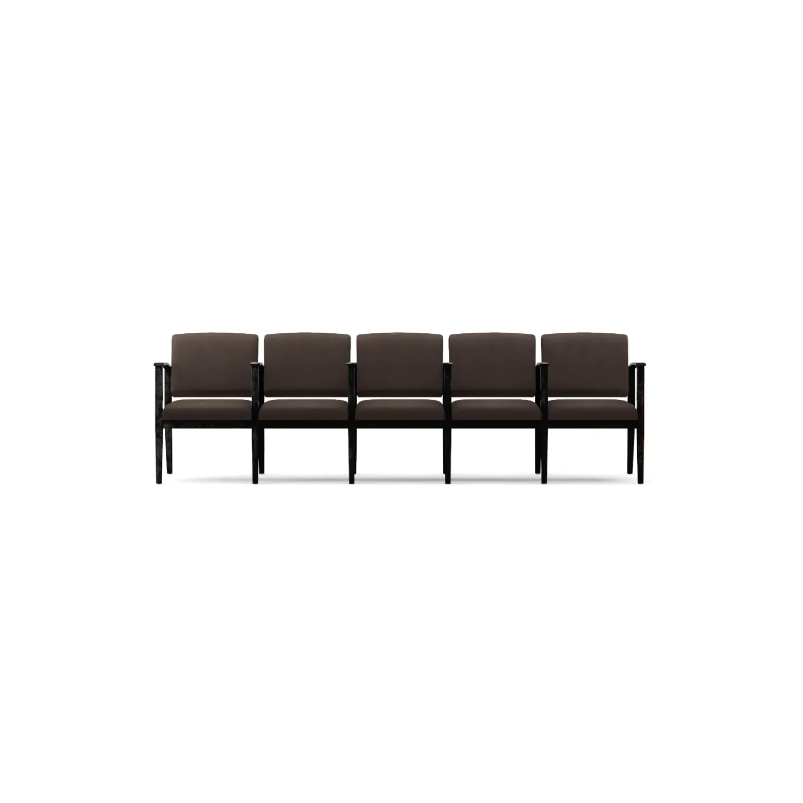 Mason Street Wood 5 Seat Sofa with Center Arms in Standard Upholstery