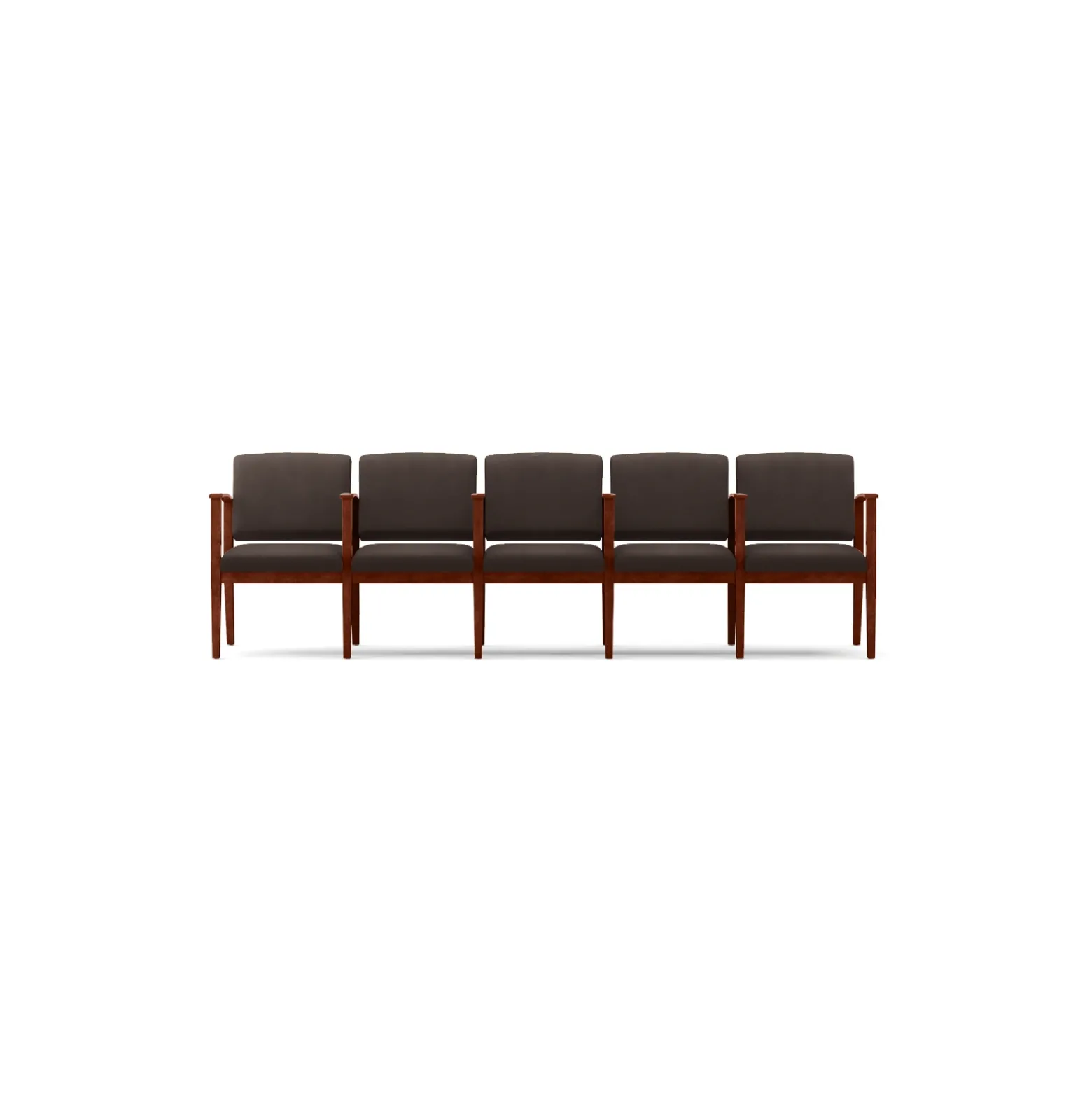 Mason Street Wood 5 Seat Sofa with Center Arms in Standard Upholstery