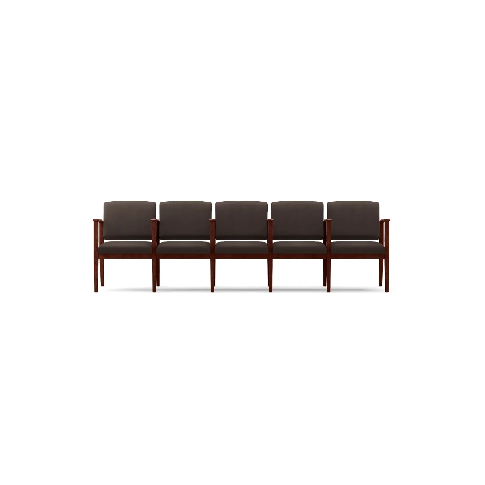 Mason Street Wood 5 Seat Sofa with Center Arms in Standard Upholstery