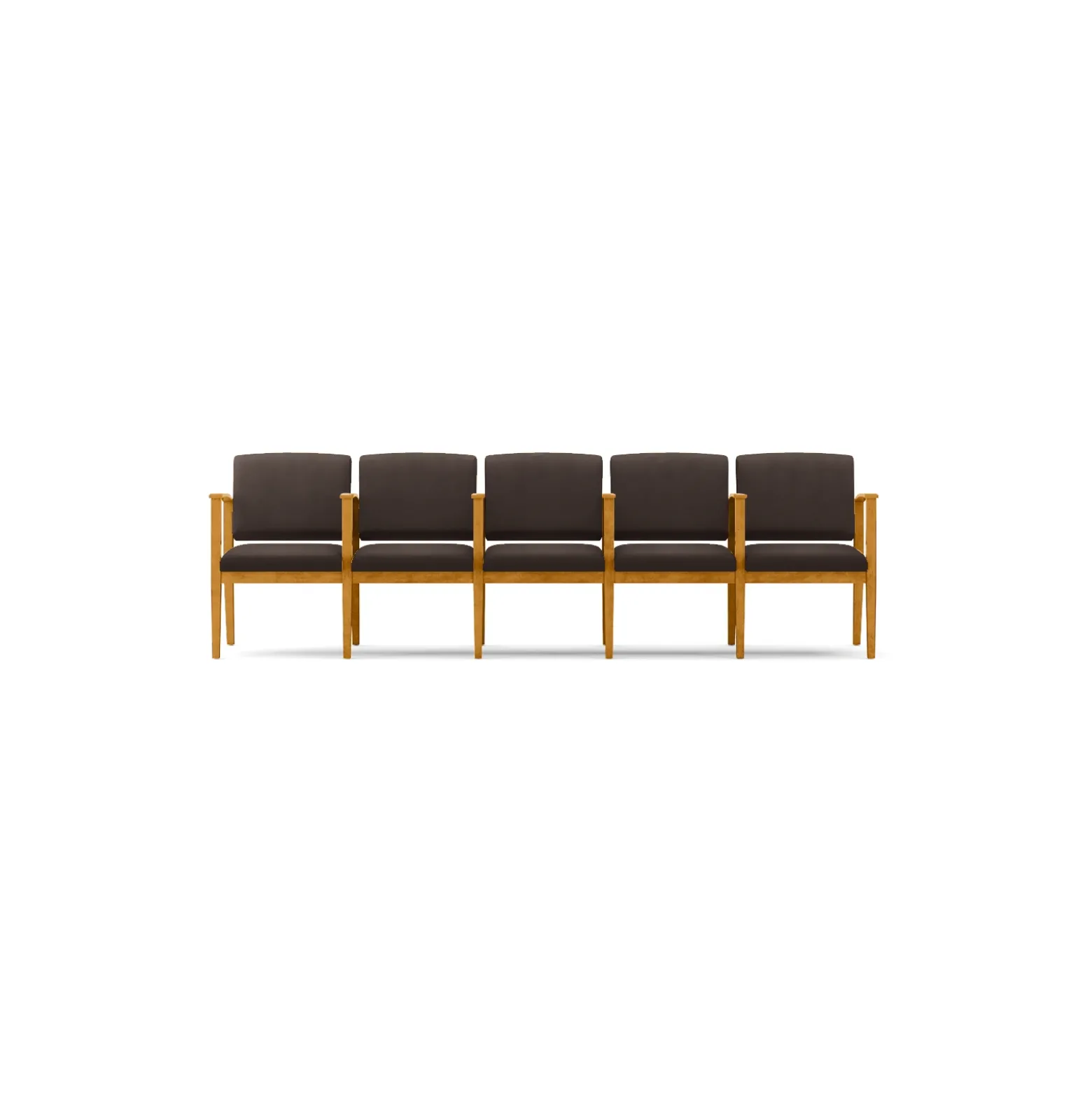 Mason Street Wood 5 Seat Sofa with Center Arms in Standard Upholstery