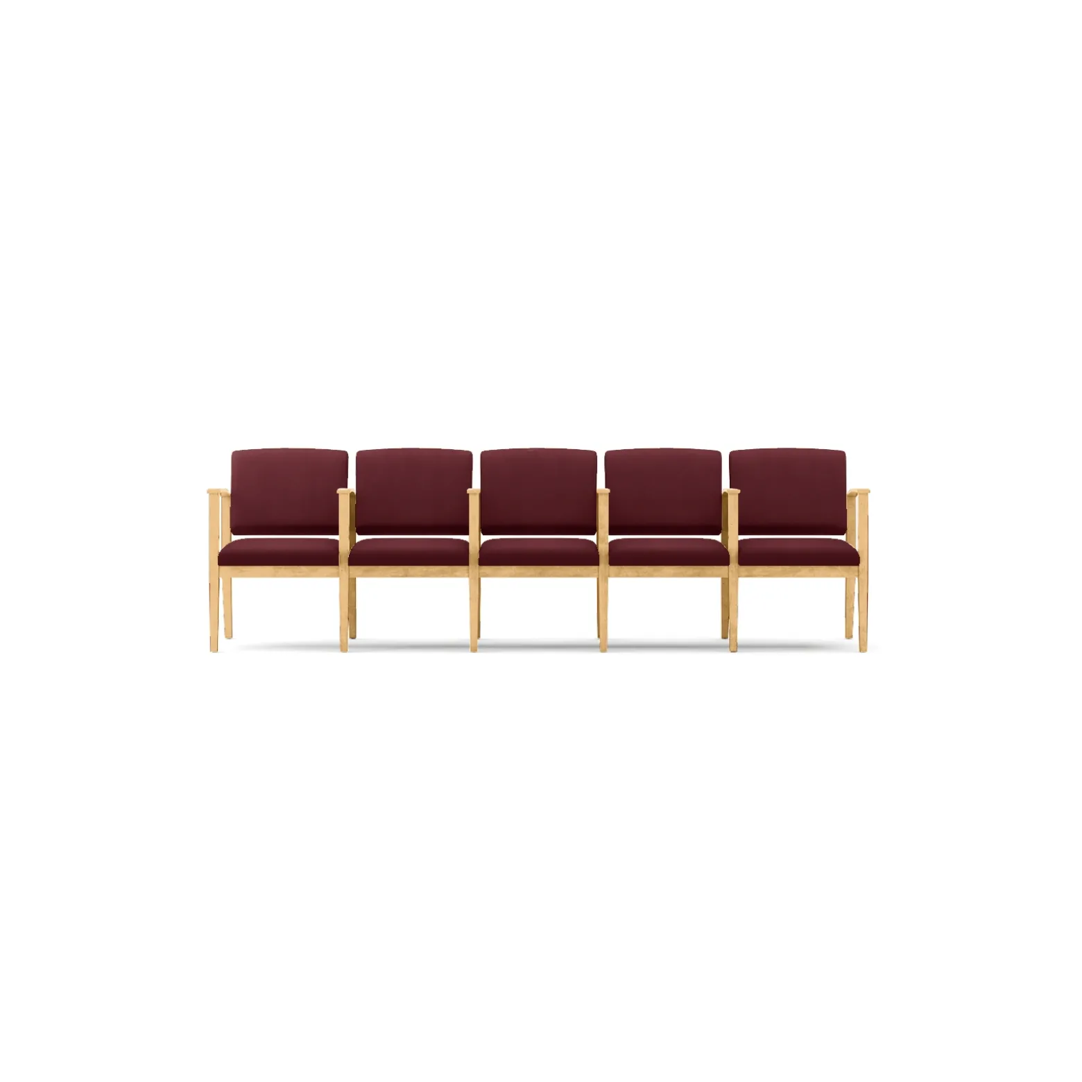 Mason Street Wood 5 Seat Sofa with Center Arms in Standard Upholstery