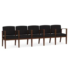 Mason Street Wood 5 Seat Sofa with Center Arms in Standard Upholstery