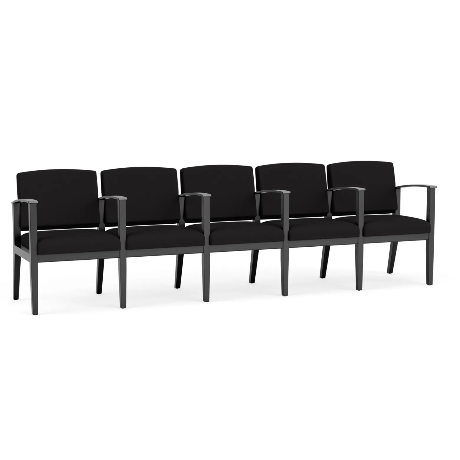 Mason Street Wood 5 Seat Sofa with Center Arms in Standard Upholstery