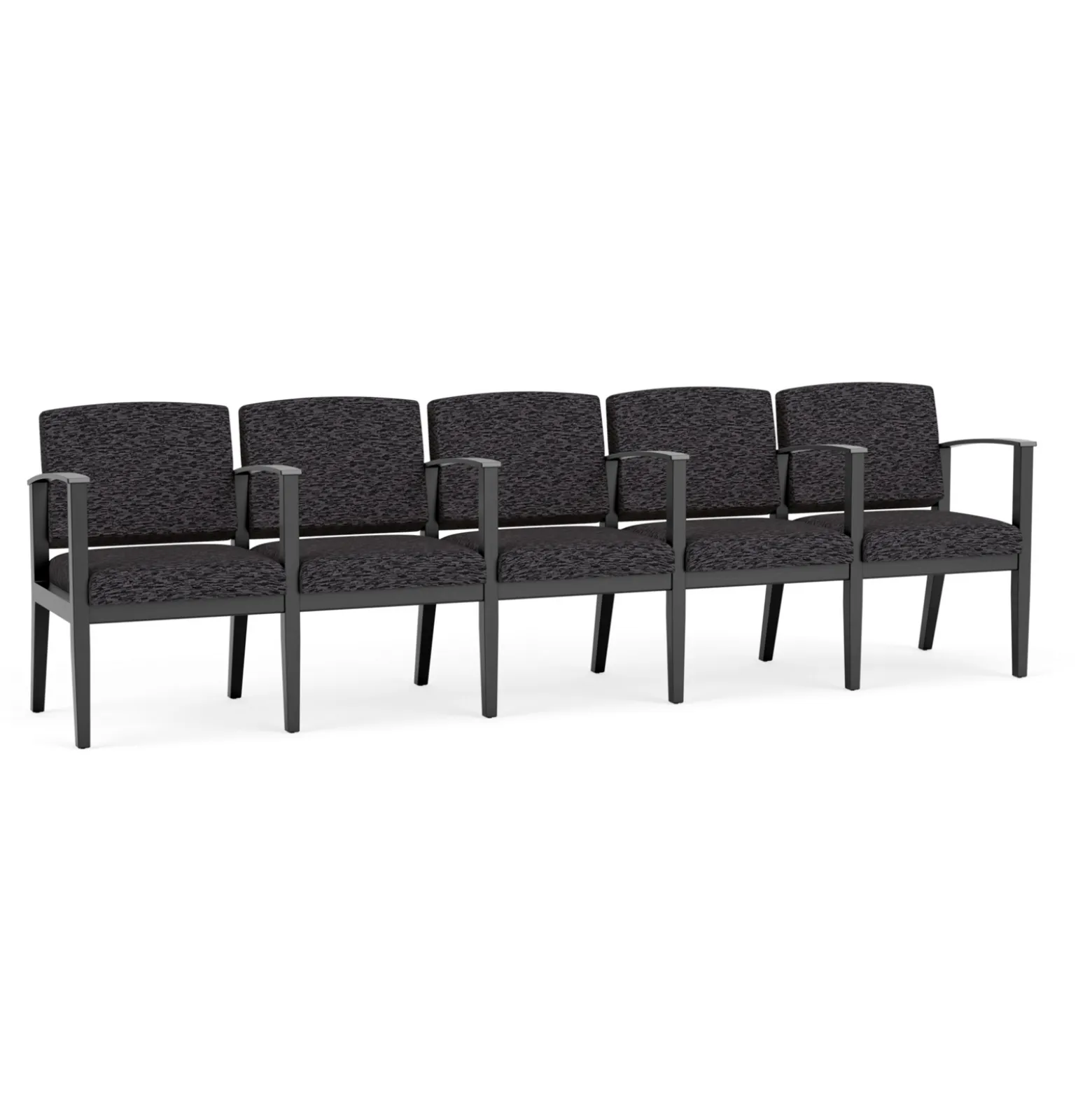 Mason Street Wood 5 Seat Sofa with Center Arms in Standard Upholstery