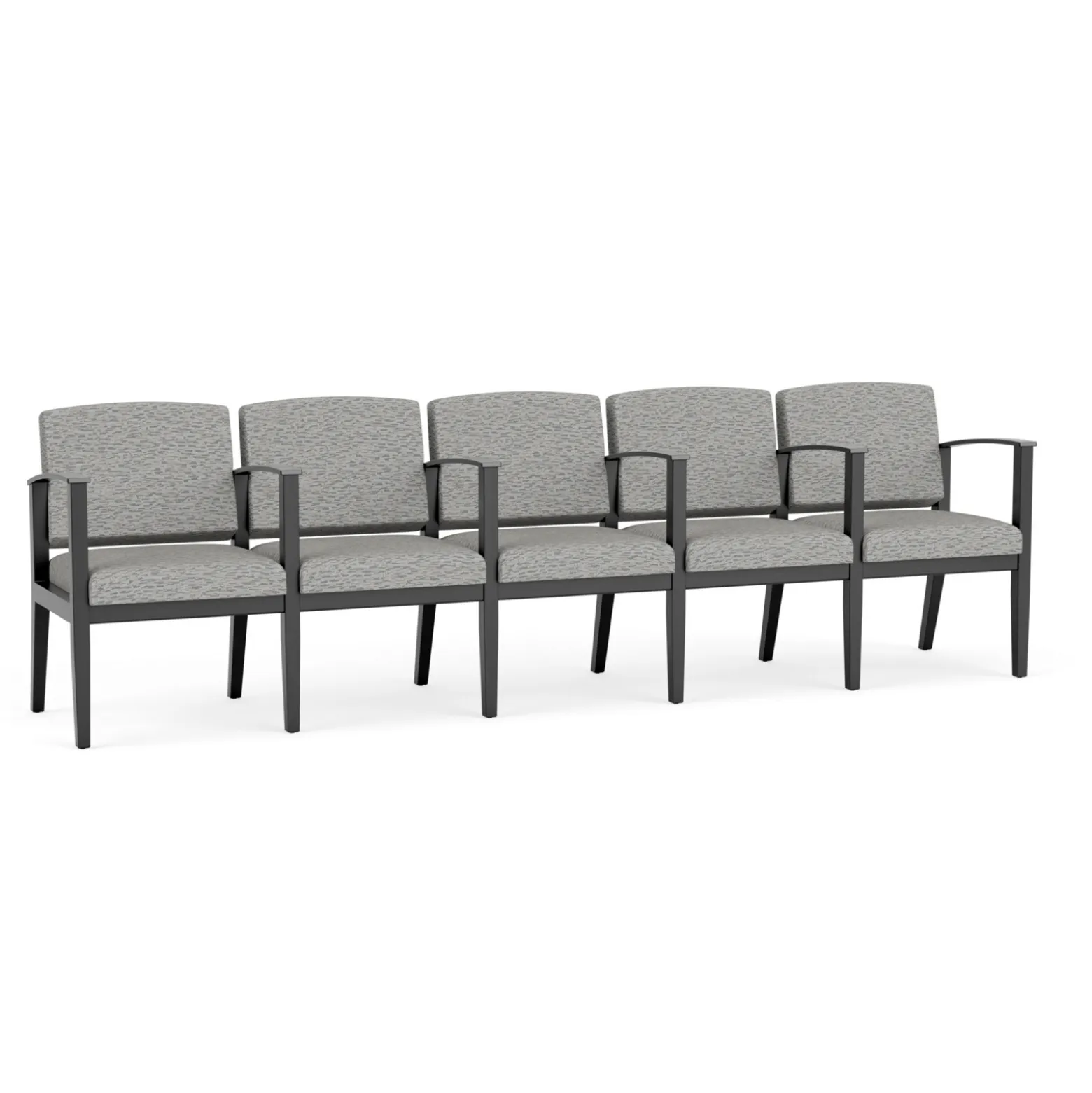 Mason Street Wood 5 Seat Sofa with Center Arms in Standard Upholstery