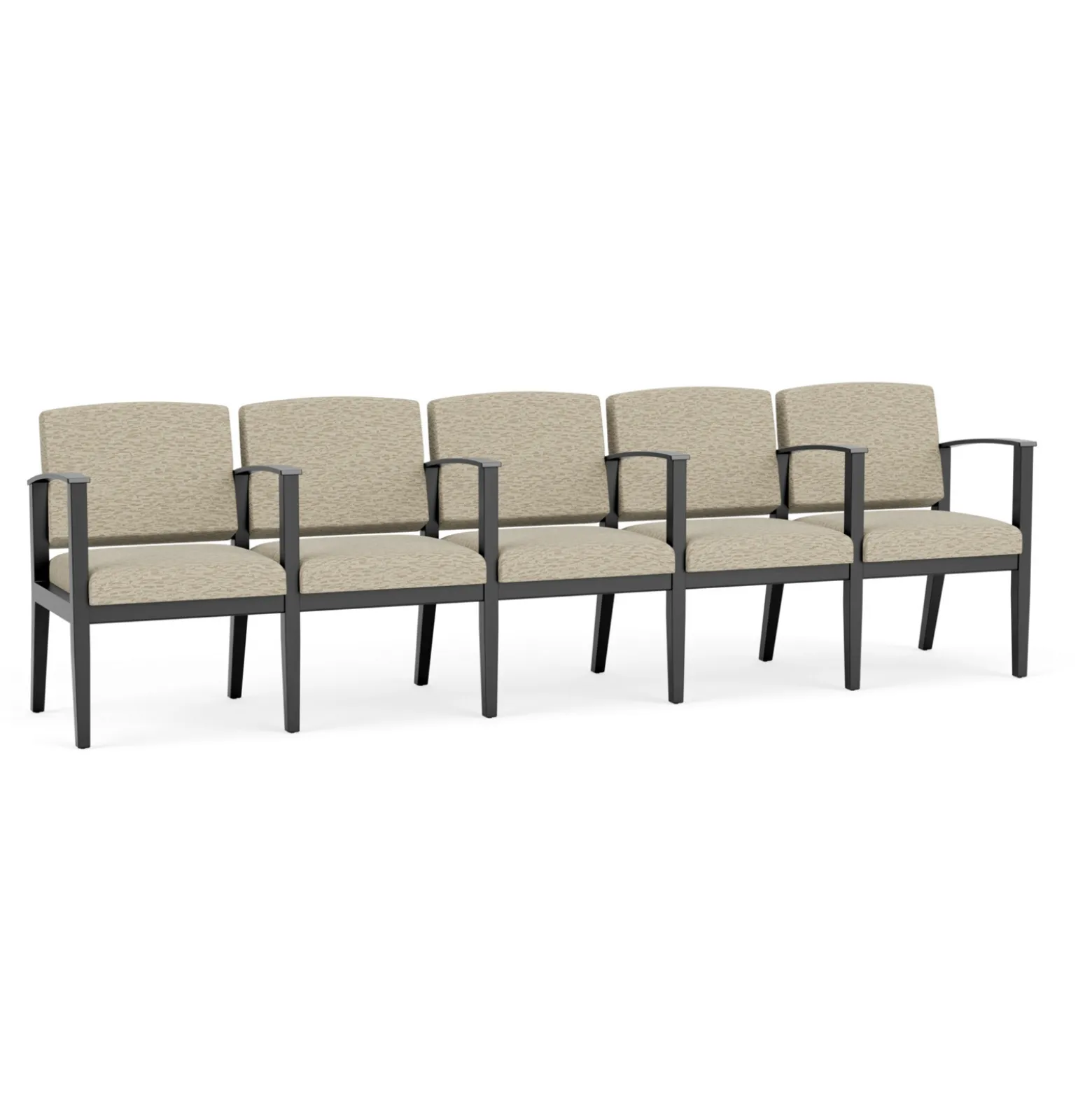 Mason Street Wood 5 Seat Sofa with Center Arms in Standard Upholstery