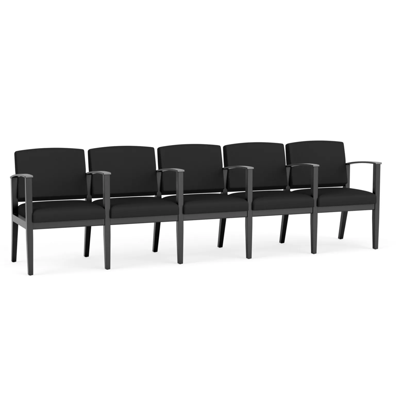 Mason Street Wood 5 Seat Sofa with Center Arms in Standard Upholstery