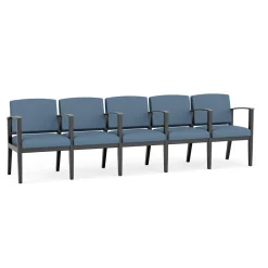 Mason Street Wood 5 Seat Sofa with Center Arms in Standard Upholstery