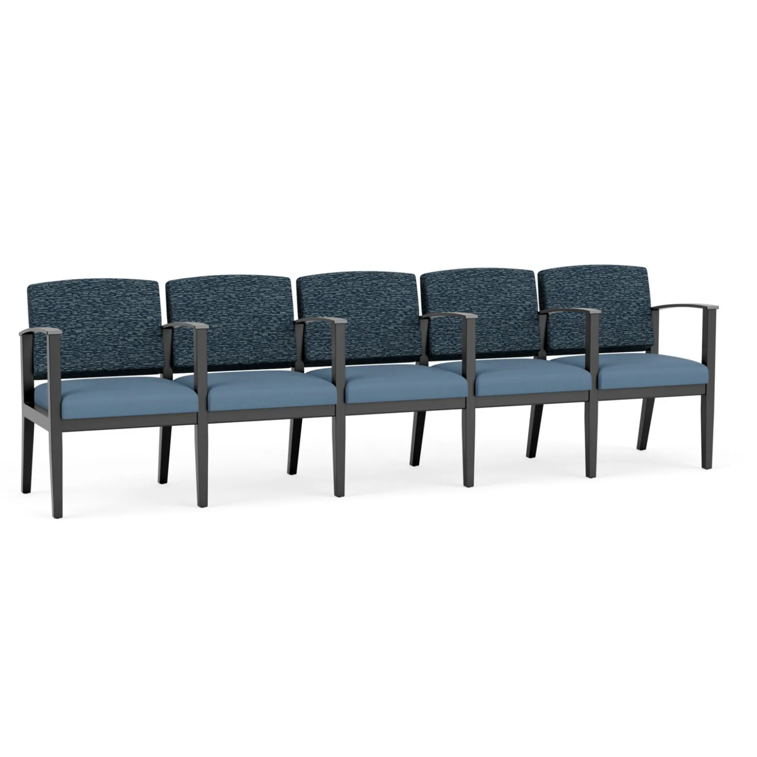 Mason Street Wood 5 Seat Sofa with Center Arms in Standard Upholstery