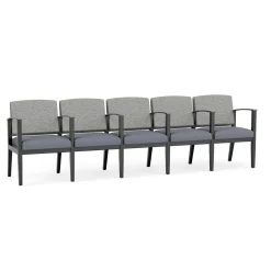 Mason Street Wood 5 Seat Sofa with Center Arms in Standard Upholstery