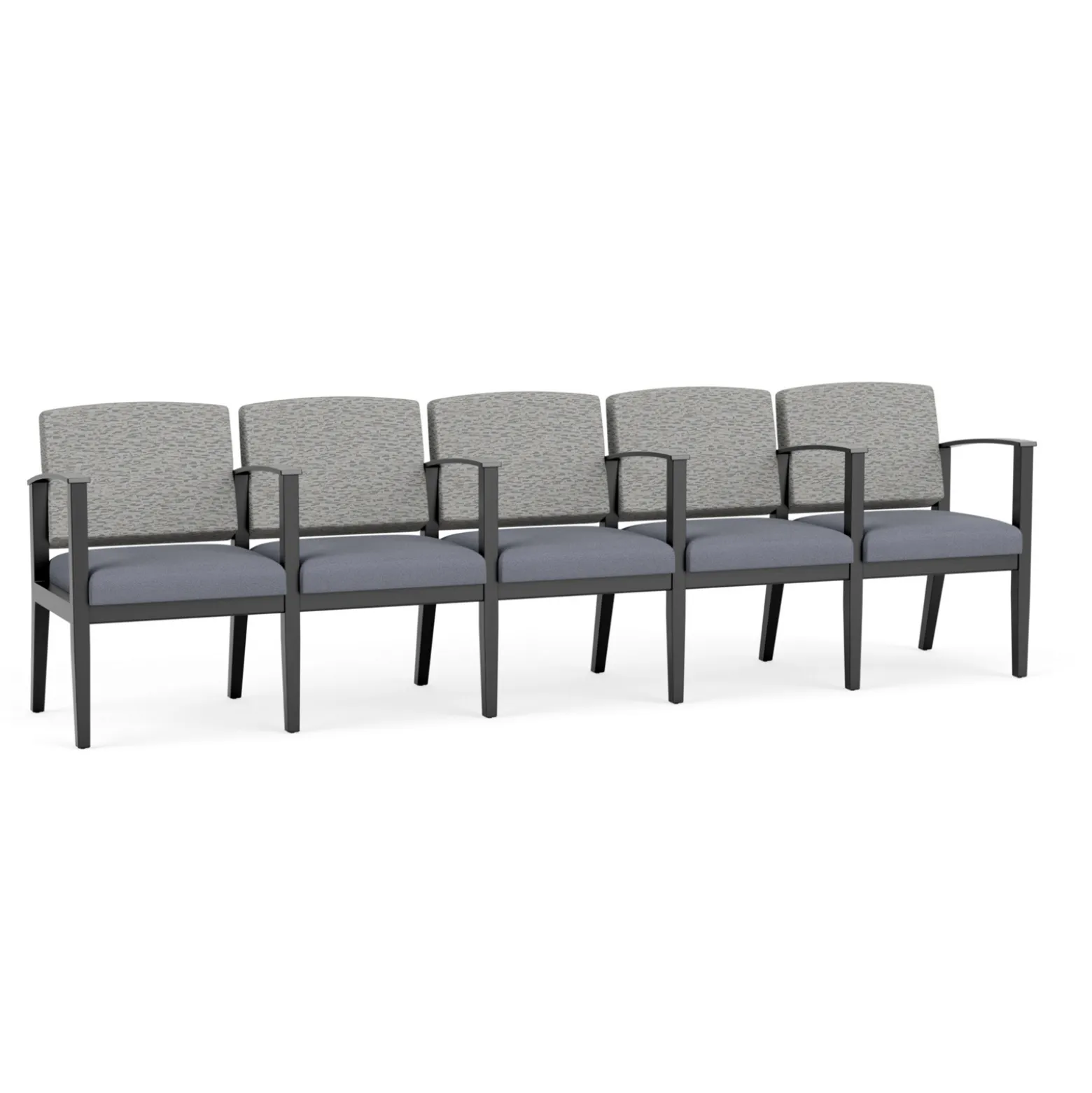 Mason Street Wood 5 Seat Sofa with Center Arms in Standard Upholstery