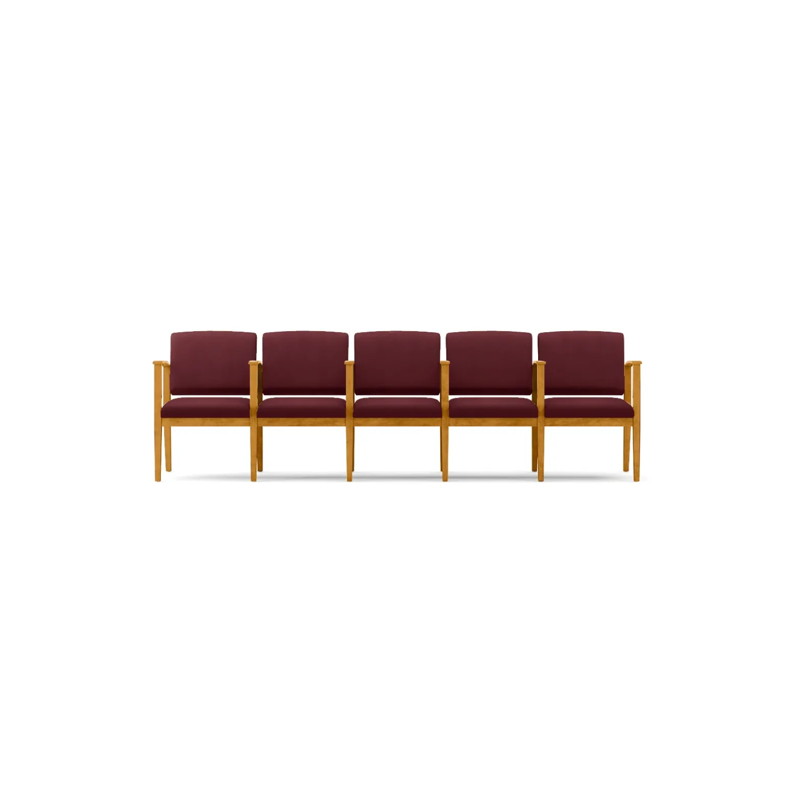Mason Street Wood 5 Seat Sofa with Center Arms in Standard Upholstery