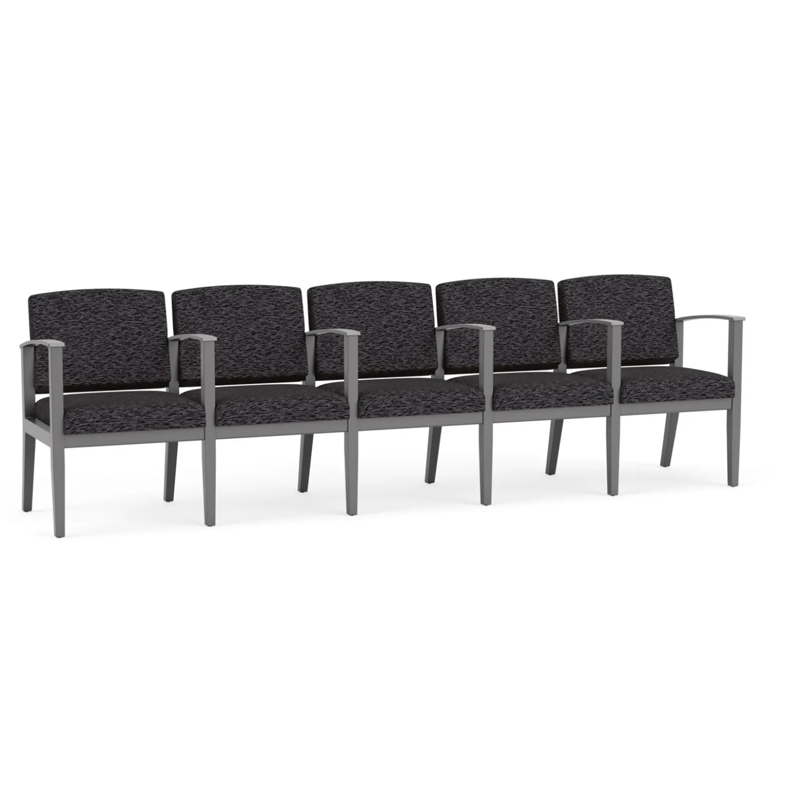 Mason Street Wood 5 Seat Sofa with Center Arms in Standard Upholstery