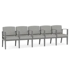 Mason Street Wood 5 Seat Sofa with Center Arms in Standard Upholstery