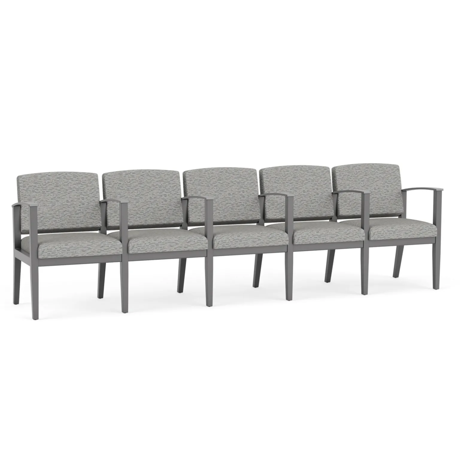 Mason Street Wood 5 Seat Sofa with Center Arms in Standard Upholstery