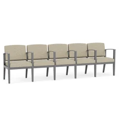 Mason Street Wood 5 Seat Sofa with Center Arms in Standard Upholstery