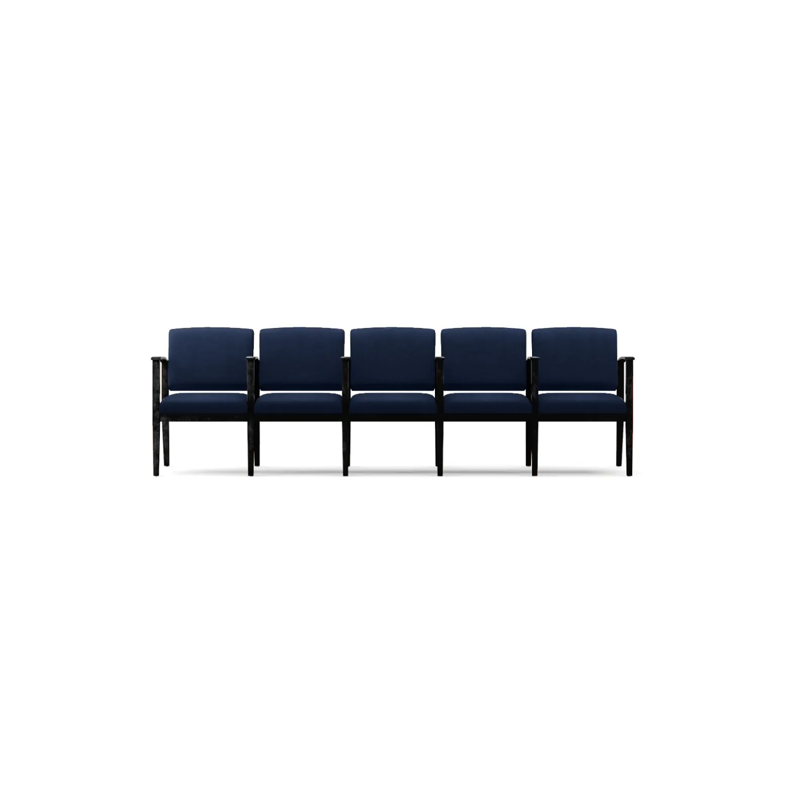 Mason Street Wood 5 Seat Sofa with Center Arms in Standard Upholstery