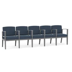Mason Street Wood 5 Seat Sofa with Center Arms in Standard Upholstery