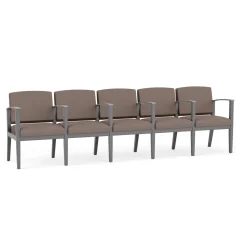 Mason Street Wood 5 Seat Sofa with Center Arms in Standard Upholstery
