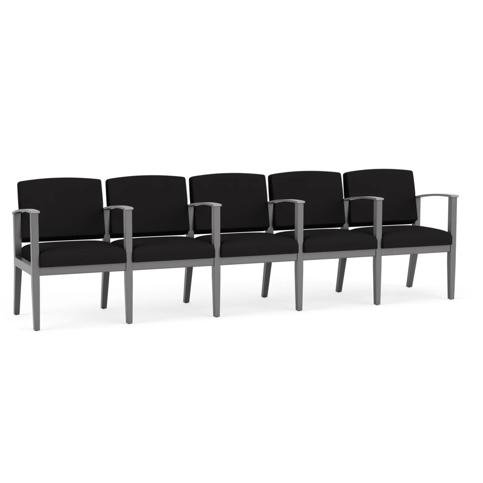 Mason Street Wood 5 Seat Sofa with Center Arms in Standard Upholstery