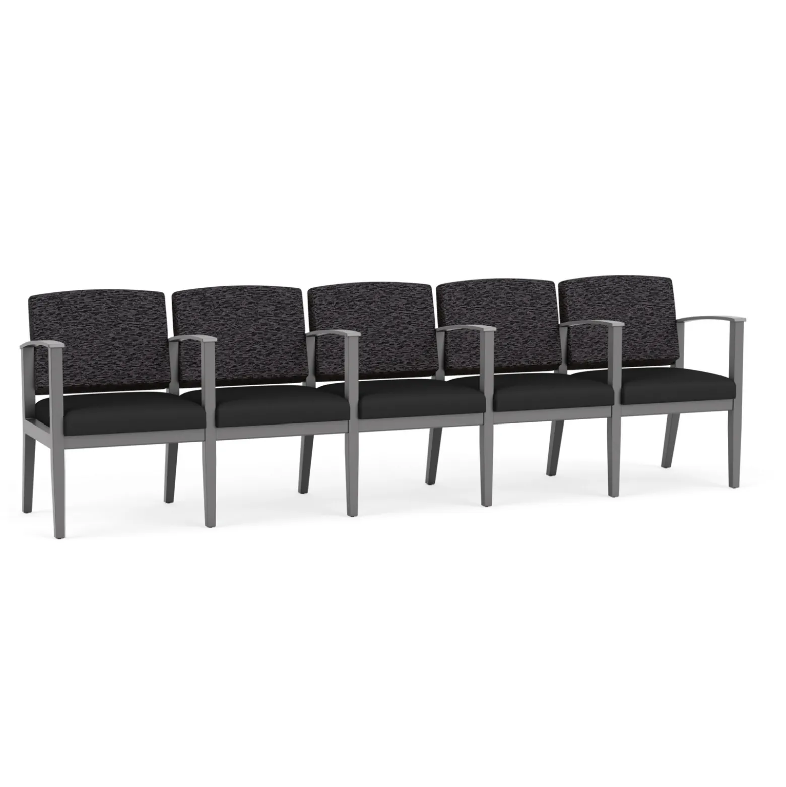 Mason Street Wood 5 Seat Sofa with Center Arms in Standard Upholstery