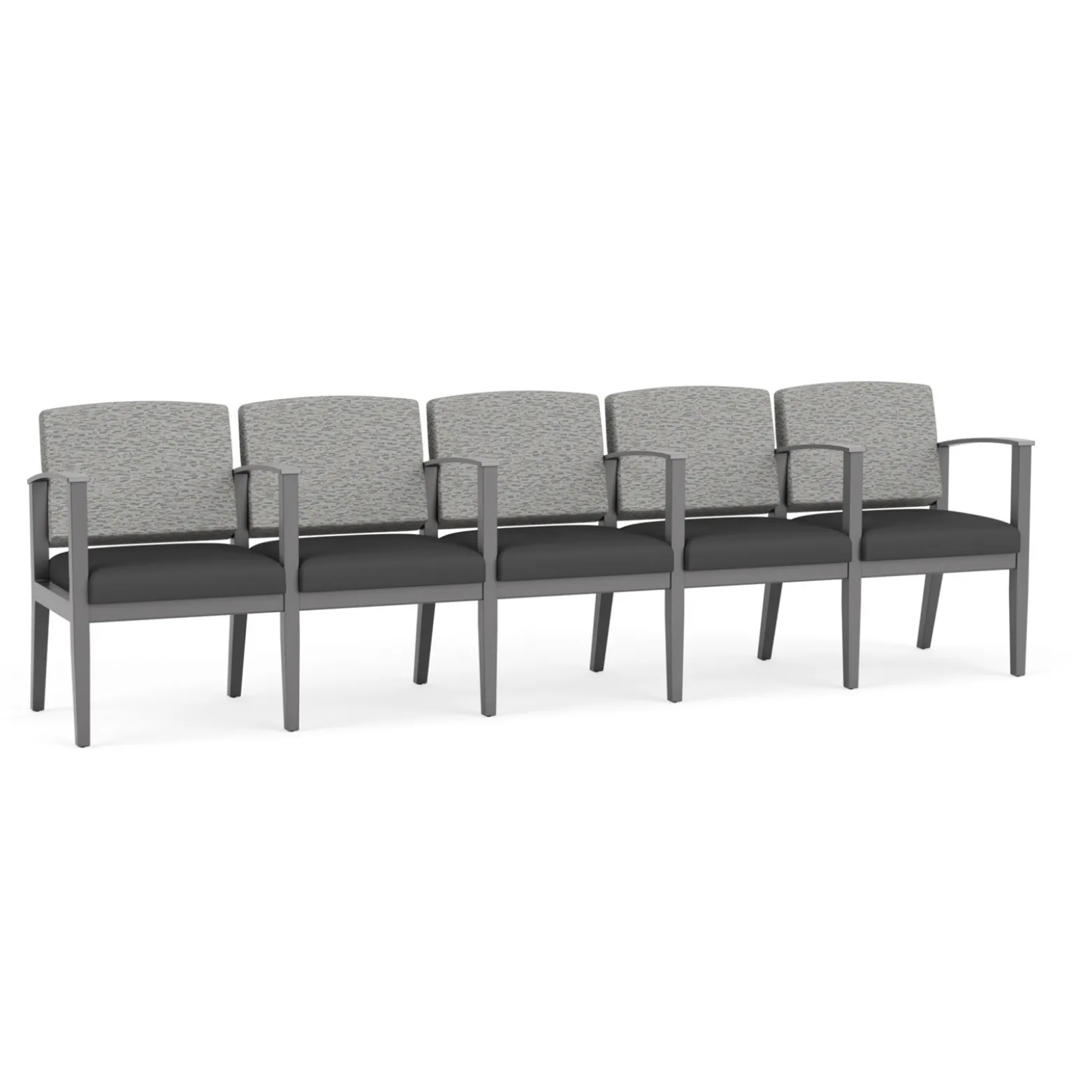Mason Street Wood 5 Seat Sofa with Center Arms in Standard Upholstery