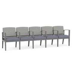 Mason Street Wood 5 Seat Sofa with Center Arms in Standard Upholstery
