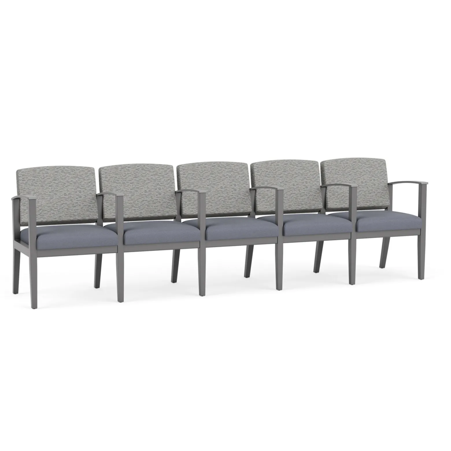 Mason Street Wood 5 Seat Sofa with Center Arms in Standard Upholstery