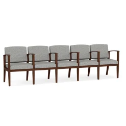 Mason Street Wood 5 Seat Sofa with Center Arms in Standard Upholstery