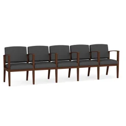 Mason Street Wood 5 Seat Sofa with Center Arms in Standard Upholstery