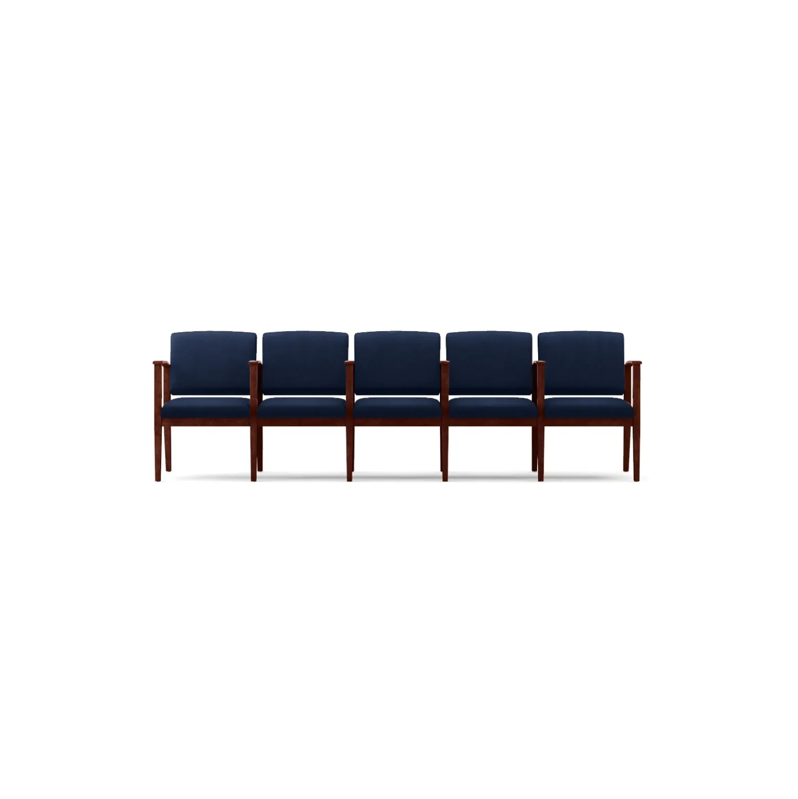 Mason Street Wood 5 Seat Sofa with Center Arms in Standard Upholstery