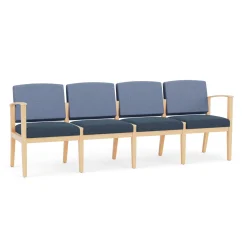 Mason Street Wood 4 Seat Sofa in Premium Upholstery