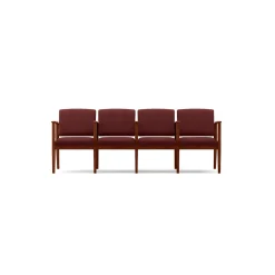 Mason Street Wood 4 Seat Sofa with Center Arms in Premium Upholstery