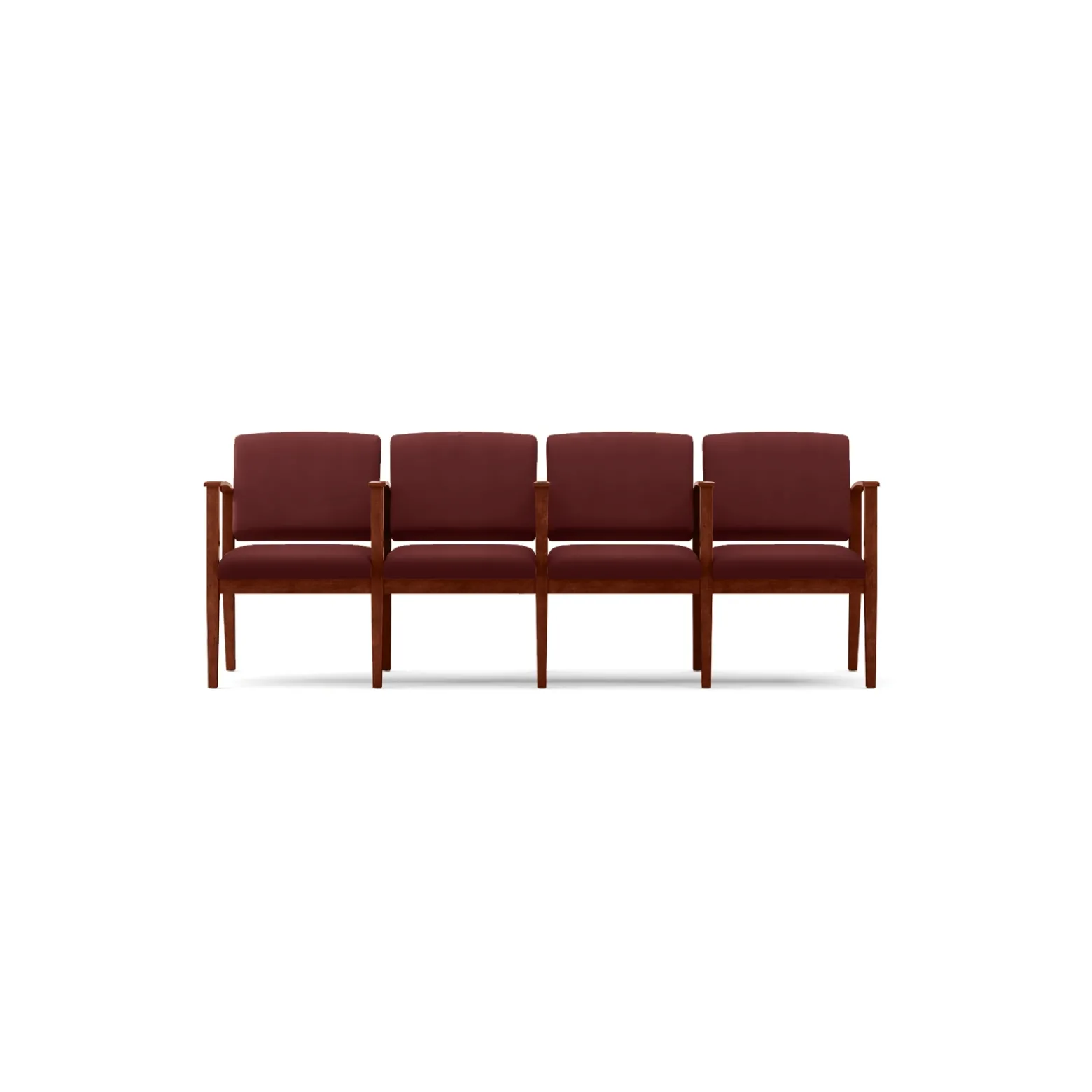 Mason Street Wood 4 Seat Sofa with Center Arms in Premium Upholstery