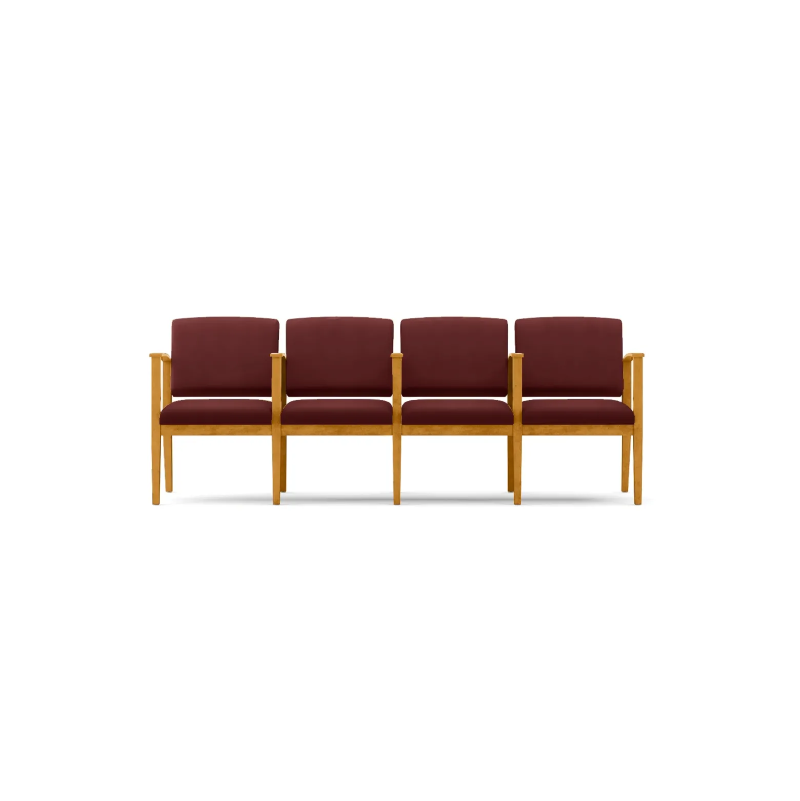 Mason Street Wood 4 Seat Sofa with Center Arms in Premium Upholstery