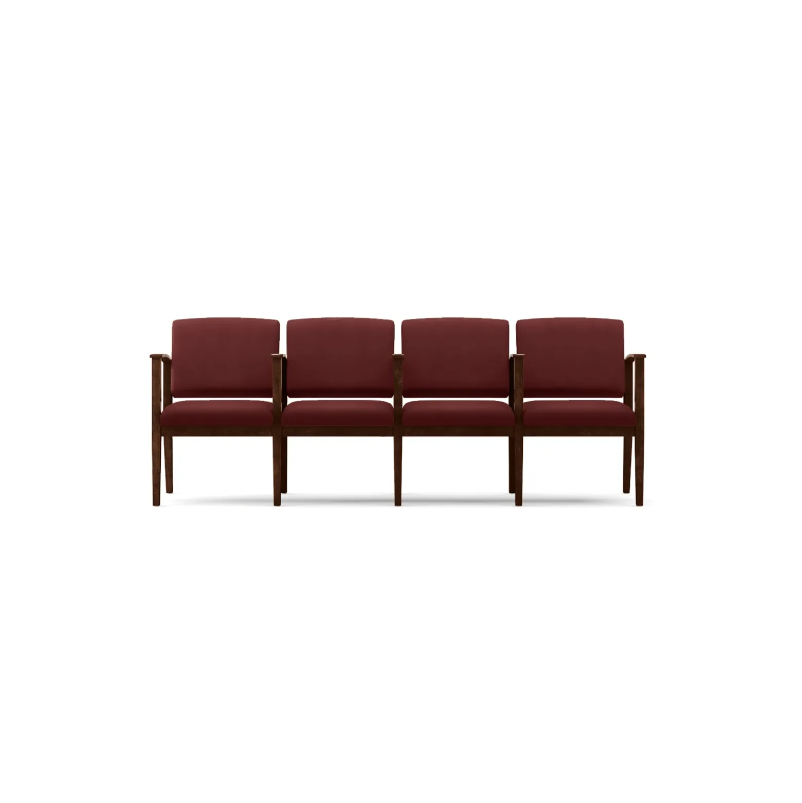 Mason Street Wood 4 Seat Sofa with Center Arms in Premium Upholstery