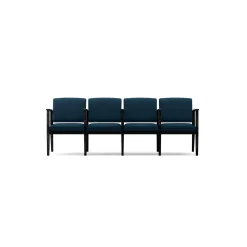 Mason Street Wood 4 Seat Sofa with Center Arms in Premium Upholstery