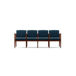 Mason Street Wood 4 Seat Sofa with Center Arms in Premium Upholstery