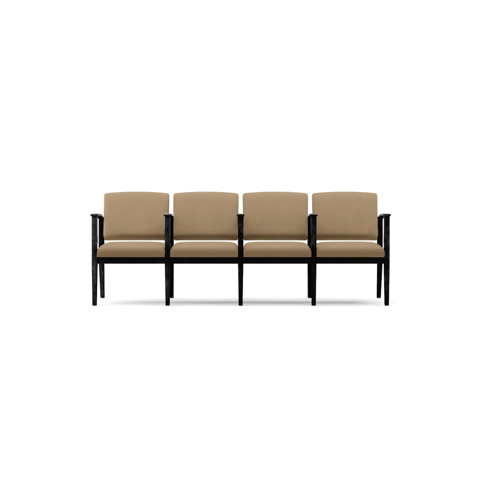 Mason Street Wood 4 Seat Sofa with Center Arms in Premium Upholstery