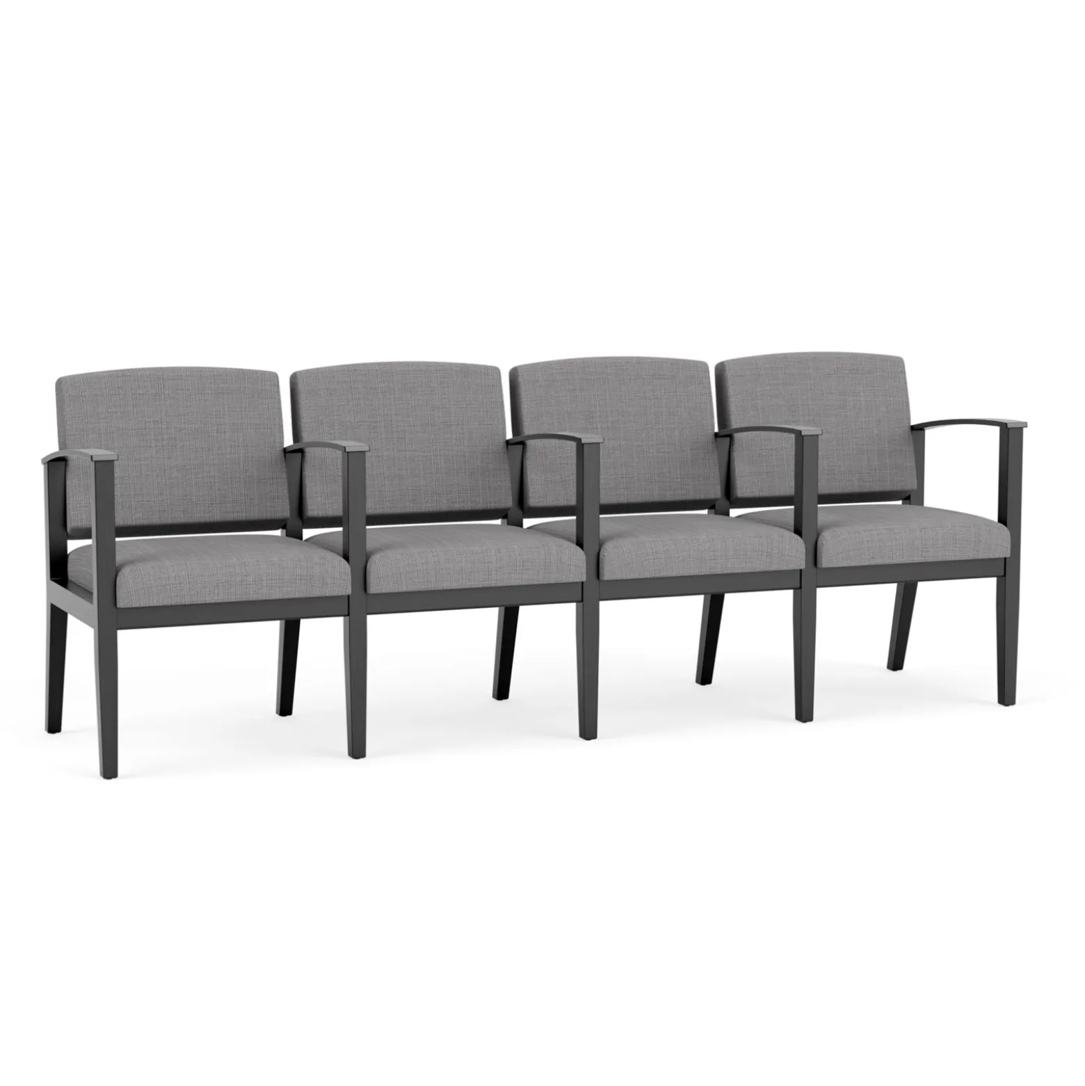 Mason Street Wood 4 Seat Sofa with Center Arms in Premium Upholstery