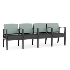 Mason Street Wood 4 Seat Sofa with Center Arms in Premium Upholstery